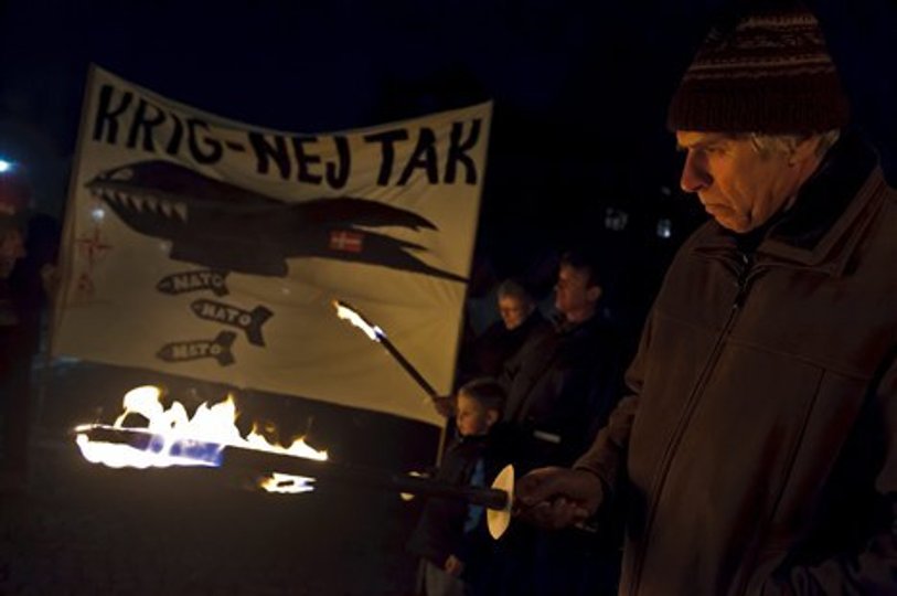Fakkeloptog for fred i Aalborg. Foto: Martin Damgård
