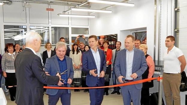Da Mekoprints fabrik i Ukraine blev indviet i 2019 herskede alt fred og ro. Foto: Mekoprint.