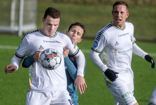 Zander Hyltoft kom på tavlen for Vendsyssel, da vendelboerne spillede 2-2 mod Dynamo Moskva. Arkivfoto: Lars Pauli