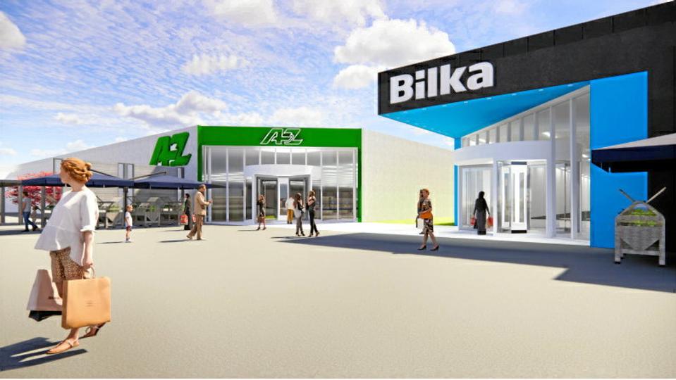 Et nyt Bilka får en selvstændig bygning ved siden af det nuværende A-Z. Visualisering: Salling Group