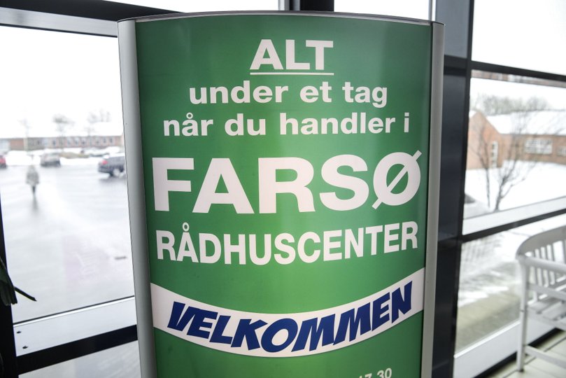 Rådhuscenterets slogan blev taget for bogstaveligt af en ung mand, der har terroriseret både borgere og butikker i Farsø med et voldsomt temperament. Foto: Claus Søndberg
