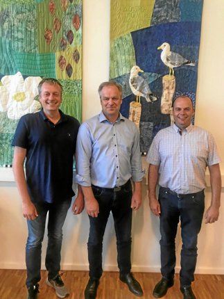 Formandskabet med fra venstre 1. næstformand Morten Agger, formand Leif Gravesen og 2. næstformand Lars Kristensen. Privat foto