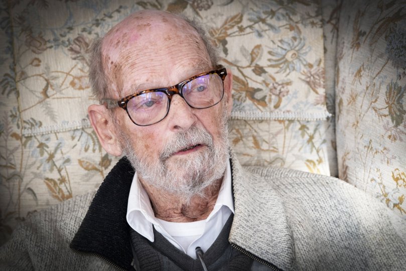 96-årige Niels Stellan Høm - en legende i nordjysk erhvervsliv. Han har levet et liv, der har været rigt på mange dramatiske oplevelser. Foto: Kim Dahl Hansen <i>Foto: Kim Dahl Hansen</i>