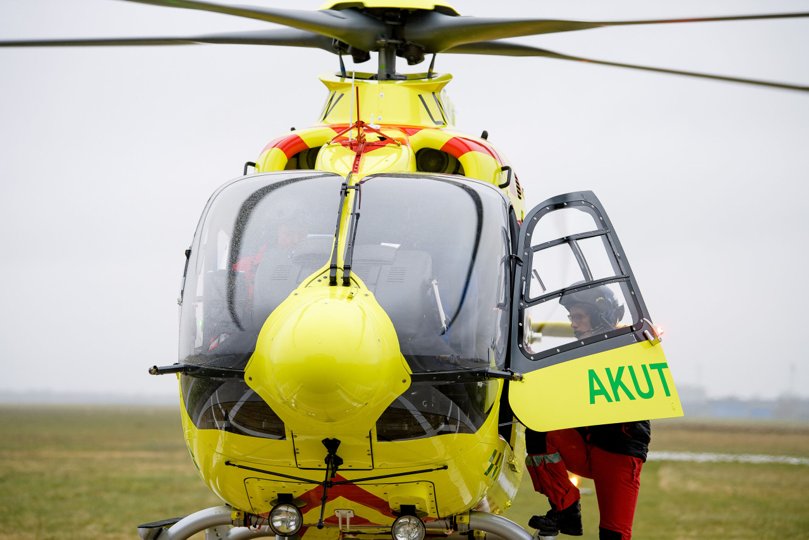 En lægehelikopter var kaldt til ulykkesstedet. Arkivfoto <i>Bo Lehm</i>