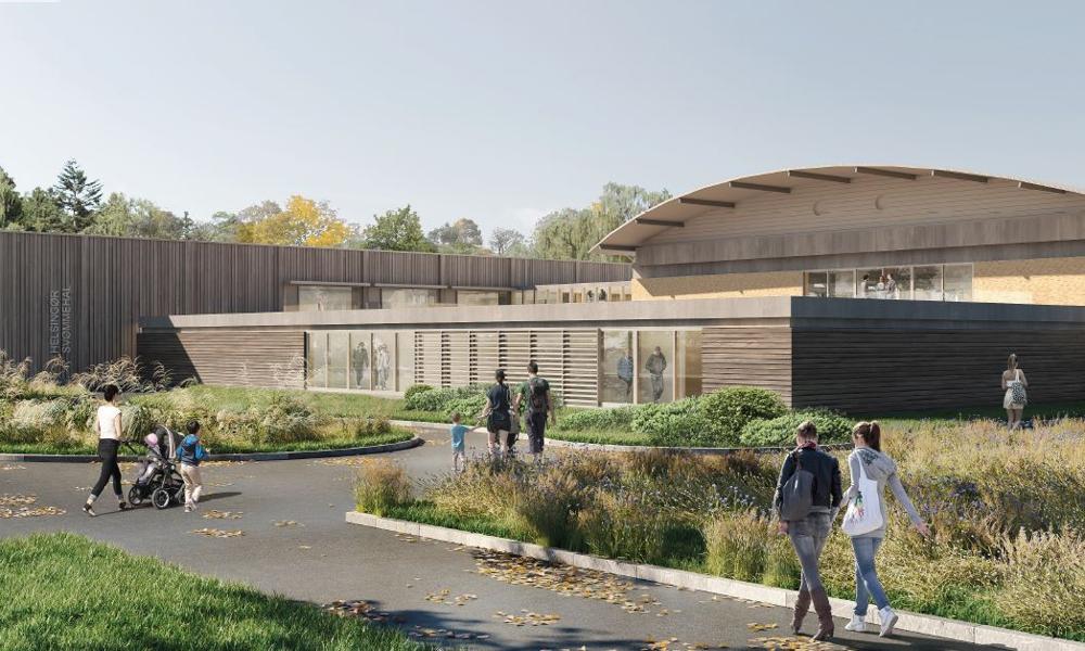 Arkitektfirmaet Nøhr & Sigsgaard har slået stregerne til svømmehalsprojektet i Helsingør. Arkitektfirmaet Nøhr & Sigsgaard har slået stregerne til svømmehalsprojektet i Helsingør.