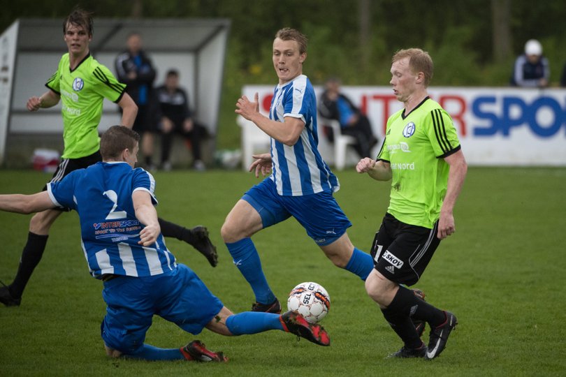 Thisted FC har endnu ikke tabt i denne sæsons jyllandsserie. Søndag blev det til syvende sejr ud af otte mulige, da Gug blev besejret.Arkivfoto: Peter Mørk