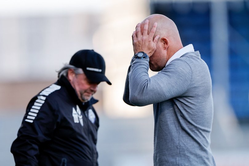Vendsyssel-træner Henrik Pedersen kunne slet ikke få sit hold til at fungere i første halvleg af søndagens udekamp mod Hvidovre. Arkivfoto: Henrik Bo <i>Foto: Henrik Bo</i>