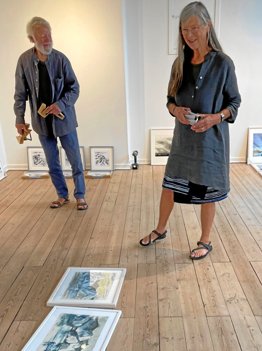 Steen Folmer og Kirsten Klein udstiller på Heltborg Museum sammen med Jørn Bork. Privatfoto
