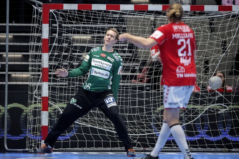 Mikael Aggefors ses her i aktion for Aalborg Håndbold i weekendens ligakamp mod Fredericia. Foto: Lars Pauli <i>Foto: Lars Pauli</i>