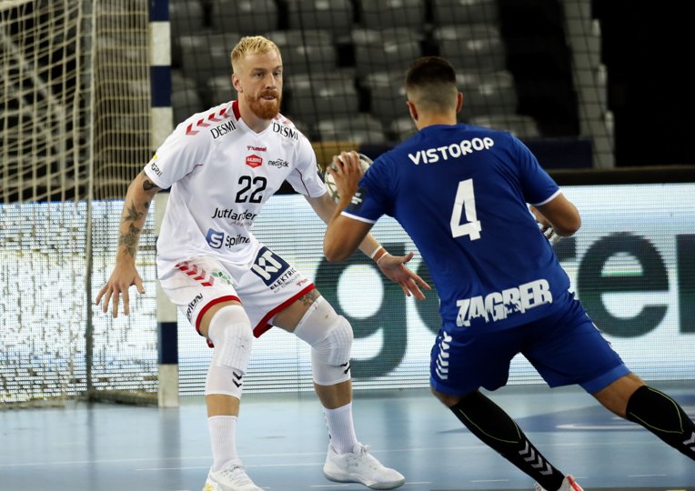 René Antonsen og Aalborg Håndbold leverede en klassepræstation i Zagreb. Foto: Antonio Bat/EPA <i>Ritzau Scanpix</i>