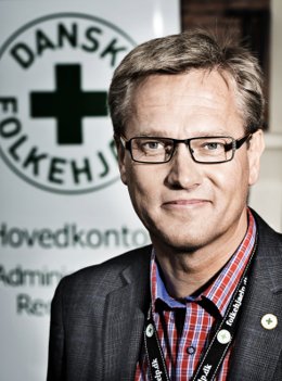 Klaus Nørlem, som er generalsekretær hos Dansk Folkehjælp, kalder det høje antal ansøgere til årets julehjælp en "kedelig danmarksrekord". Pressefoto
