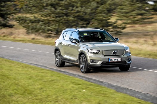 Volvo XC40 ligger som noget usædvanligt helt i top, godt hjulpet af, at der er kommet mange elektriske modeller til landet. Foto: Christian Schacht <i>Christian Schacht</i>