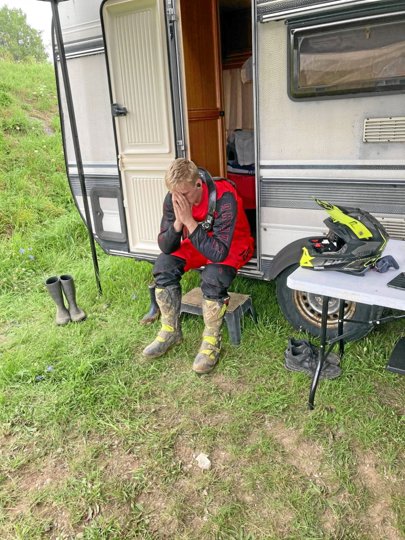 Mathias Rytter Kjeldsen er ikke tilfreds med sølv i løbsserien om DM.Privatfoto