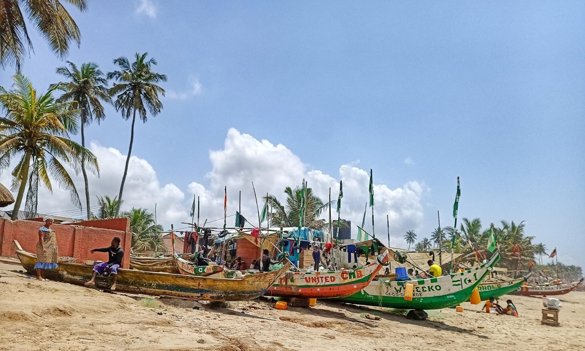 Stranden i Kokrobite. Privatfoto