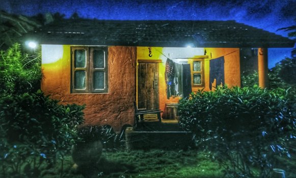 Bungalowen, hvor hun bor. Privatfoto
