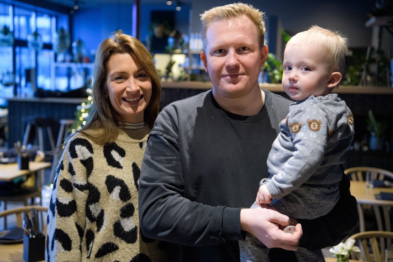 Sisse og Mads Hansen har tre små børn, men det afholder ikke restauratørparret fra at springe ud i et nyt eventyr. <i>Bo Lehm</i>
