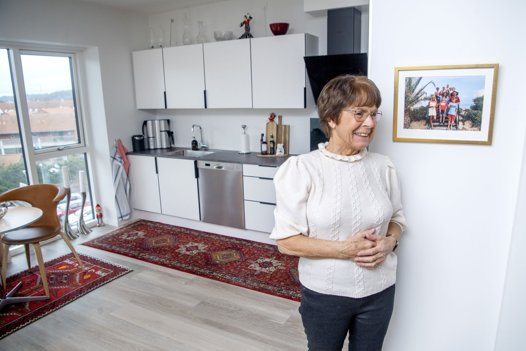 Anna-Grete og ægtefællen Erik er flyttet tættere på børn og børnebørn. Foto: Lars Pauli <i>Foto: Lars Pauli</i>