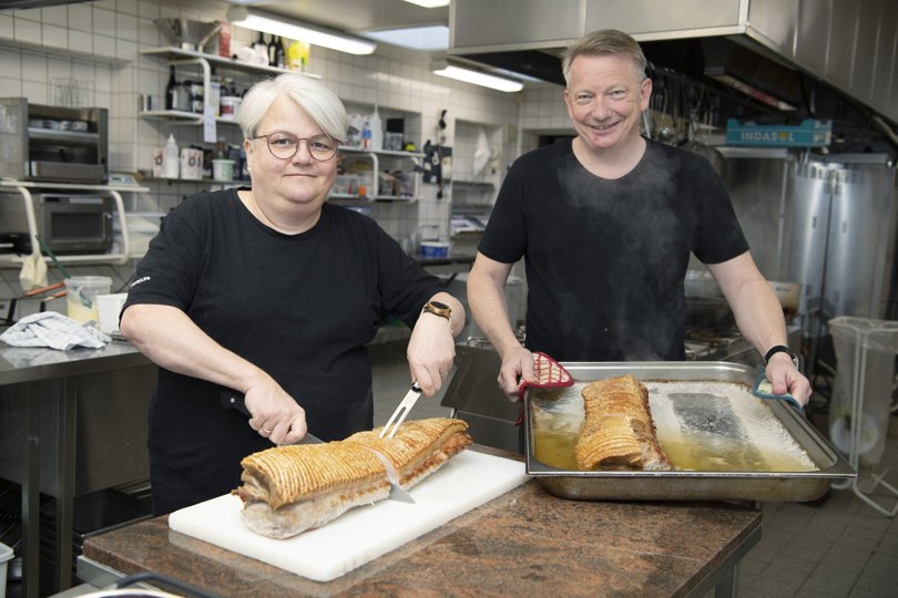 Britt og Palle Nysted har drevet Bondestuen sammen i 20 år. Foto: Bente Poder