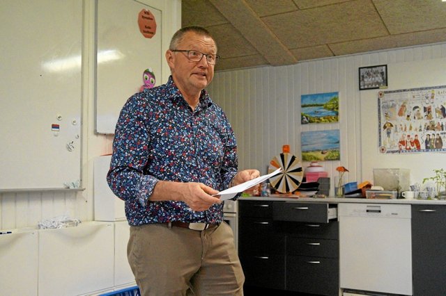 Formanden Henrik Mortensen aflagde årsberetning for Vilsted Medborgerforening. Foto: Mogens Lynge