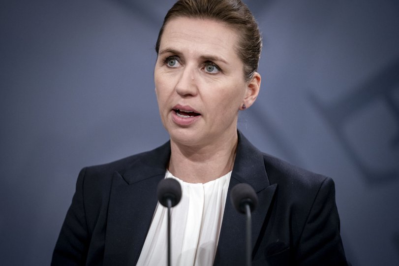 Statsminister Mette Frederiksen (S) under pressemøde.