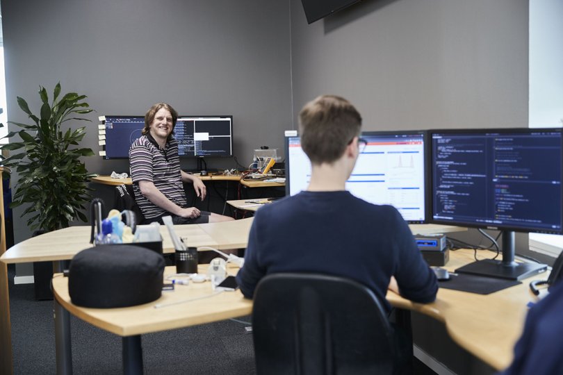 Der sidder 43 ingeniører i Samsungs Aalborg-afdeling - og snart en del flere. Foto: Louise Dybbro.