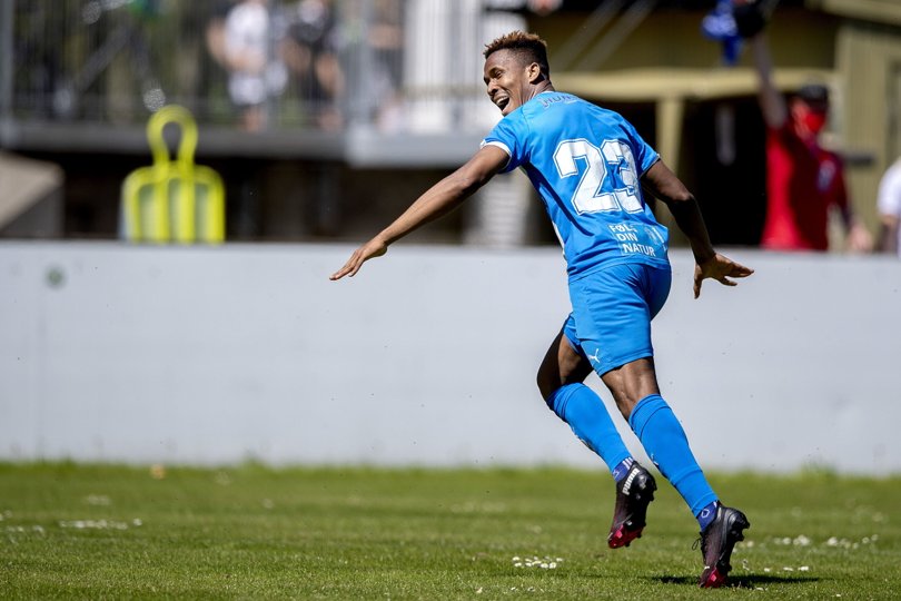 Yao Dieudonne scorede sit 15. mål i sæsonen. Foto: Lars Pauli <i>Foto: Lars Pauli</i>