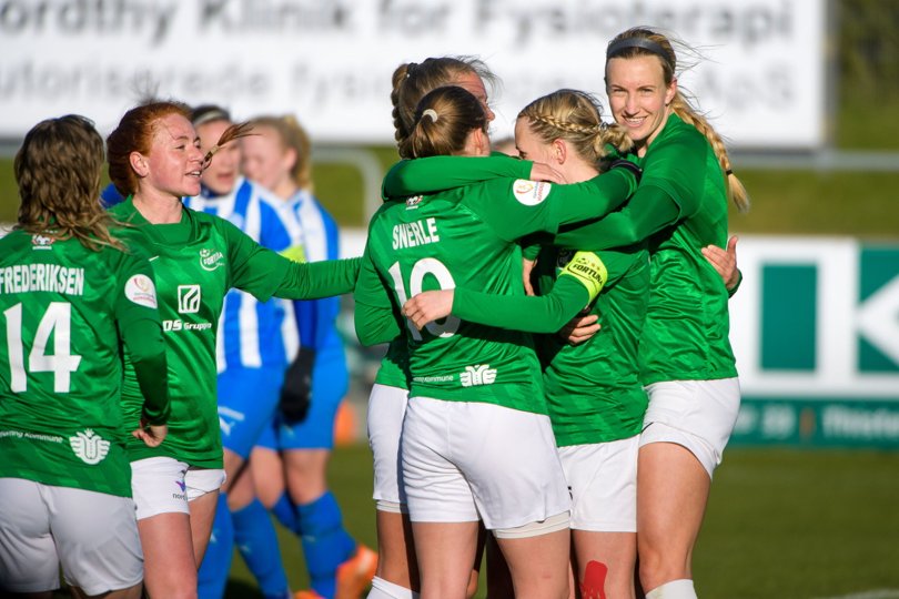 Efter lørdagens sejr i Kolding er Fortuna Hjørring sikker på at slutte sæsonen på tredjepladsen. Arkivfoto: Bo Lehm <i>Bo Lehm</i>