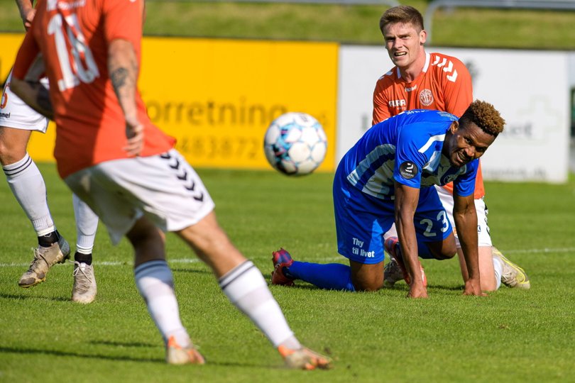 Topscorer Yao Dieudonne fandt ikke netmaskerne lørdag. Det havde modstanderne dog ingen problemer med. Arkivfoto: Bo Lehm <i>Bo Lehm</i>