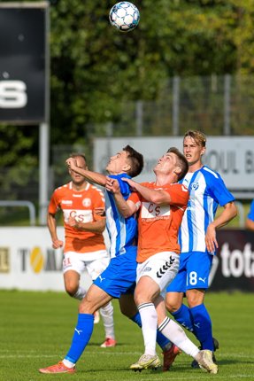 Christian Hørby (th.) bliver i Thisted FC. Arkivfoto: Bo Lehm