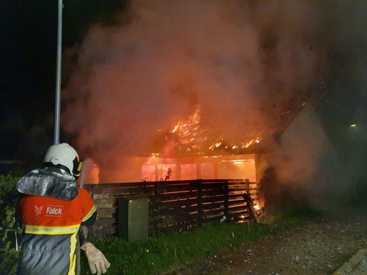 Branden i rækkehuset kostede en 65-årig mand livet. Foto: Ole Iversen