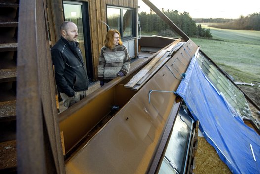 Stålkummerne kommer til at rumme grønt vedbend. <i>Foto: Lars Pauli</i>