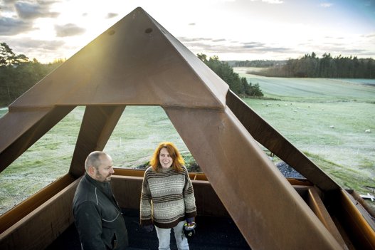 Maria og Per Fenger på toppen... <i>Foto: Lars Pauli</i>