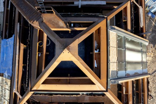 Sådan ser pyramiden ud - fra toppen... <i>Foto: Lars Pauli</i>