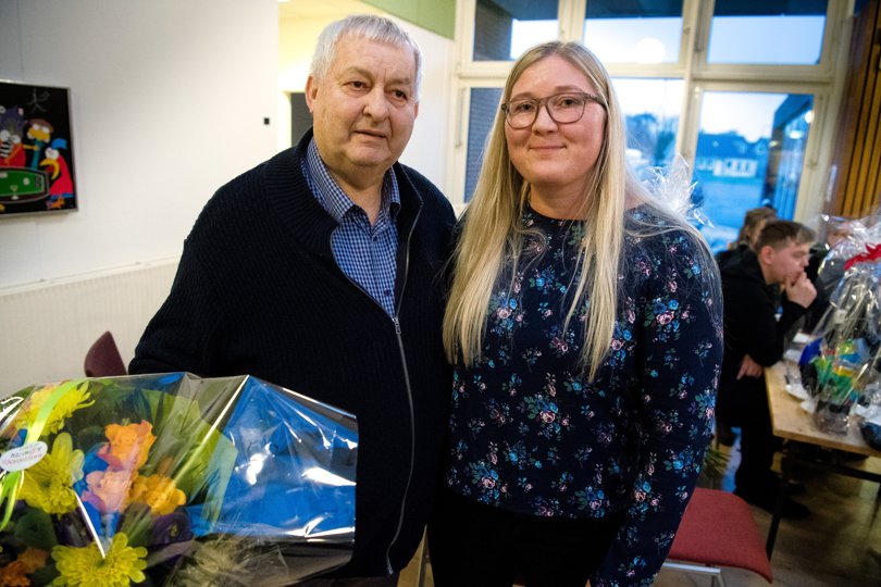 DH Morsø er klar med en ny pjece, fortæller formand Poul Olsen, der her er fotograferet i 2018 med Camilla ”Stuggi” Thomsen, da hun modtog handicapprisen. Arkivfoto: Bo Lehm