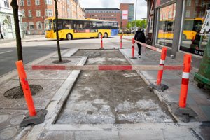 Aalborg Kommune løb tør for fliser - nu tager de dem fra Boulevarden