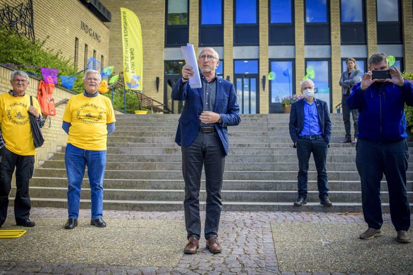 Borgmester Mogens Jespersen tog debatten op med de fremmødte borgere. Foto: Martin Damgård.