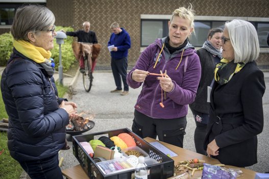 Outdoor Himmerland havde også en bod på pladsen foran Frivilligcenter Rebild på Øster Allé i Støvring. Foto: Martin Damgård