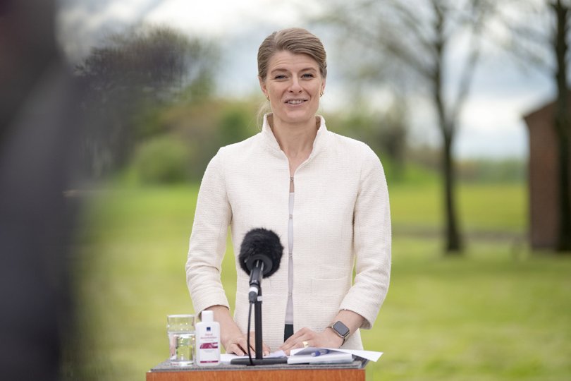Uddannelses- og forskningsminister Ane Halsboe-Jørgensen ved præsentationen af regeringens udspil 'Tættere på - flere uddannelser og stærke lokalsamfund'. Foto: Bo Amstrup/Ritzau Scanpix <i>Ritzau Scanpix</i>