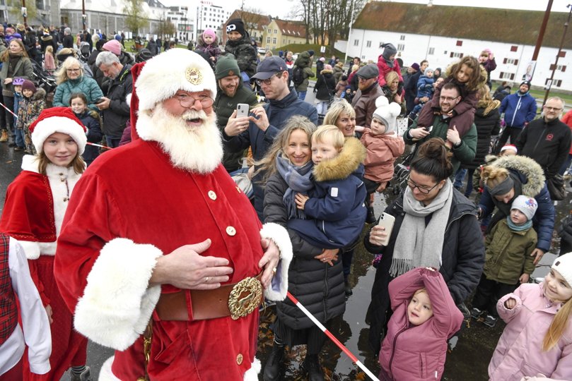 Lørdag ankom julemanden til Aalborg. Foto: Henrik Louis <i>Foto:Henrik Simonsen</i>