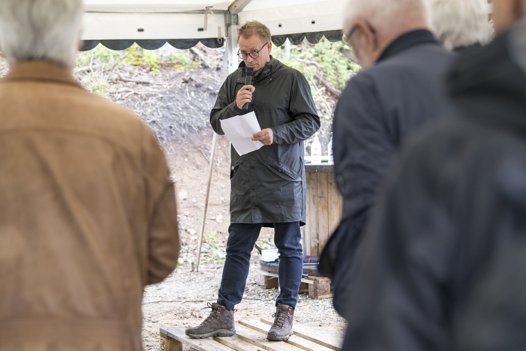 Som repræsentant for AART Architects understregede medejer Anders Tyrrestrup at det samlede bunkeranlæg også er et markant stykke kulturarv som arkitektonisk værk.Foto: Kim Dahl Hansen <i>Foto: Kim Dahl Hansen</i>