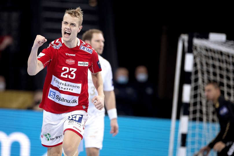 Buster Juul blev kampens topscorer mod Kiel med sine otte mål på straffekast. Foto: Lars Pauli <i>Foto: Lars Pauli</i>