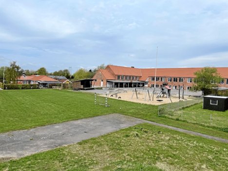 Det grønne område ved skolen. Foto: Jesper Bøss