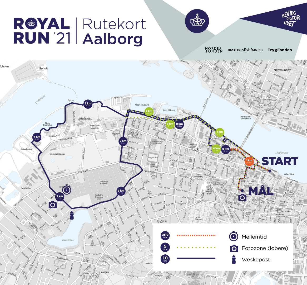 Dert bliver et løb i smukke omgivelser midt i Aalborg, når Royal Run skydes i gang for tredje gang i byen. Foto: Royal Run
