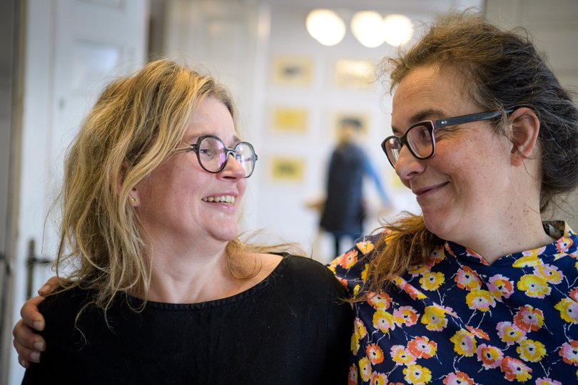 Anne Riis Bovbjerg og Laura Mazanti slog fredag dørene op til Udstillingsstedet KARM. Foto: Bo Lehm
