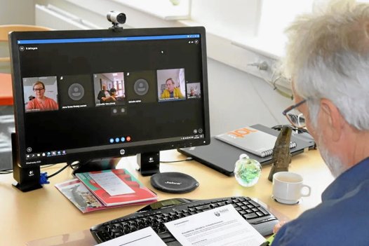 Undervisningsminister Pernille Ronsekrantz-Theil var også med på en online-forbindelse. Foto: Rebild Kommune
