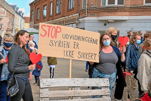 Demonstration i Nykøbing. Foto: Jamal Mekdad