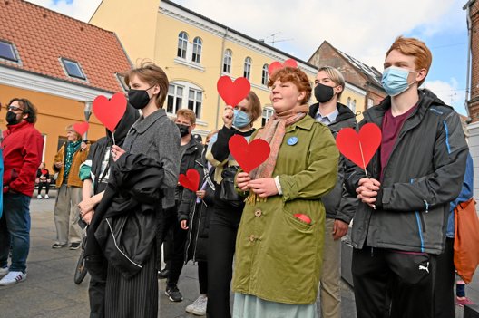 Demonstration i Nykøbing. Foto: Jamal Mekdad