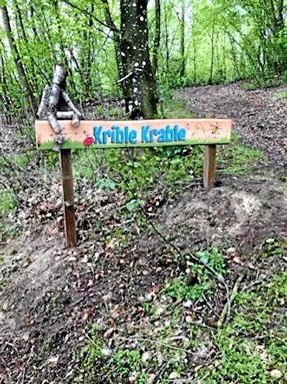 Den nye krible krable-skov i Vesthimmerland er tydeligt markeret med skilte. Privatfoto