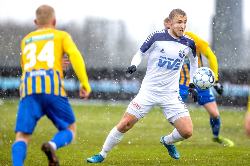 Mikkel Agger blev skadet i en kamp mod Skive, men han har ikke opgivet at få comeback i denne sæson. Arkivfoto: Torben Hansen