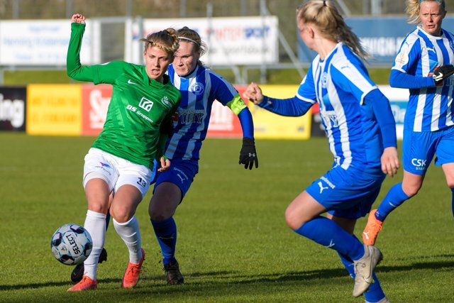 Olivia Møller Holdt udlignede for Fortuna Hjørring med to minutter tilbage på måltavlen. Arkivfoto: Bo Lehm